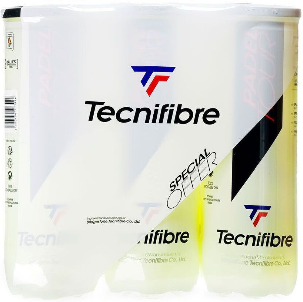 Tecnifibre Balle Padel Tour (X3) - Adulto - Giallo