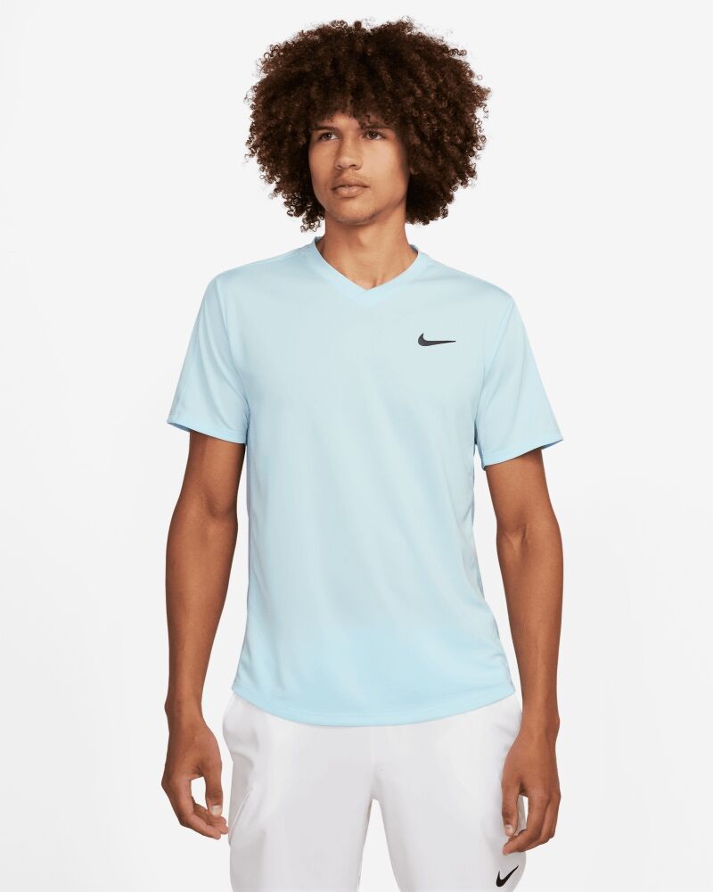 Nike Haut de tennis Court Dri-FIT Victory pour Homme Couleur : Glacier Blue/Lt Armory Blue/Black Taille : L L