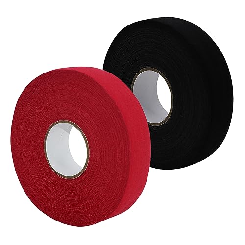 Jortmrd 2 Roll Anti Slip Hockey Stick Tape,Sport Ijshockey Grip Tape Doek Ijshockey Zelfklevende,Slijtvast Racket Band voor Badminton-greep,Golfstang,Tennisracket,Racket Handvat,2,5 cm x 25 m