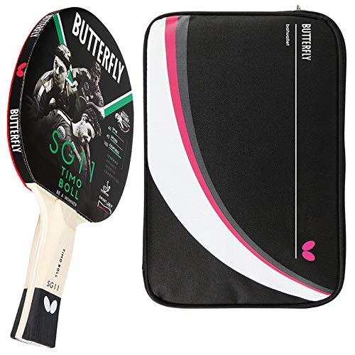 Butterfly Timo Boll SG11 tafeltennisbatje + tafeltennishoes, Drive Case 2, tafeltennisbatjesset, tafeltennis hobby set