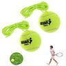 Hudiepan 2 stuks tennisbal aan koord, elastische tennisbal, tennisbal met koord, tennisbal met koord, tennisbal met koord, tennis met touw, tennistrainer, rebound-bal, ideaal voor tennisoefeningen