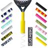 Helix padel Duur x10 premium anti-zweettechnologie, in 1 minuut aan te brengen, overgrepen, padelgreep, tennispadel, accessoires, hexacore geschikt voor badminton, squash en fiets