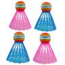 Milisten 4 Stuks cartoon touwmand verlichting shuttles lucht shuttle shuttles voor school sportief LED badminton shuttles shuttle voor badminton shuttles spelen buitenshuis set