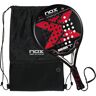 NOX Padelrackets set exclusieve serie, zwart rood, standaard (schep set 22 exclusief Amazon)