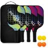 Topfinder Pickleball Paddles, Fiberglass Pickleball Set van 4