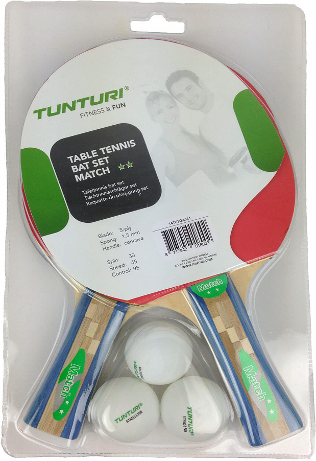 Tunturi Tafeltennisbatjes Set - Match