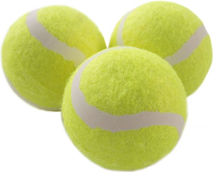 Happy People tennisballen 6 cm geel 3 stuks - Geel