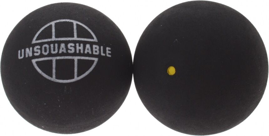 Unsquashable squashballen gele stip zwart 2 stuks - Zwart