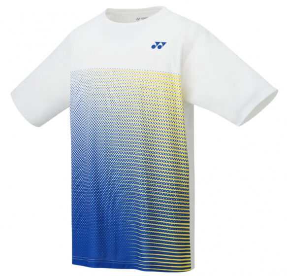 Yonex tennisshirt Tourn heren polyester wit/blauw - Wit,Blauw