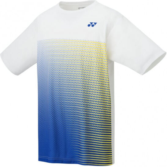 Yonex tennisshirt Tourn heren polyester wit/blauw - Wit,Blauw