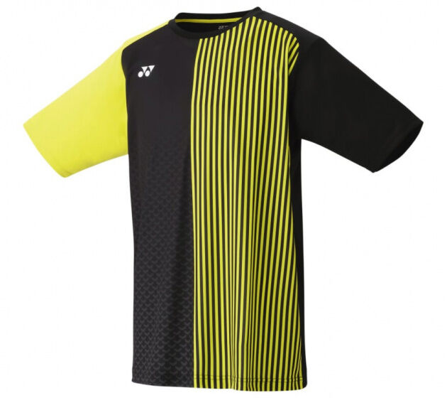 Yonex tennisshirt Tourn heren polyester zwart/geel - Zwart,Geel