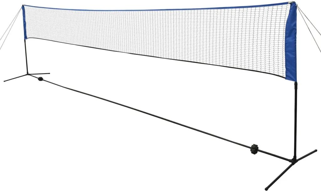 vidaXL Badmintonnett med fjærballer 600x155 cm