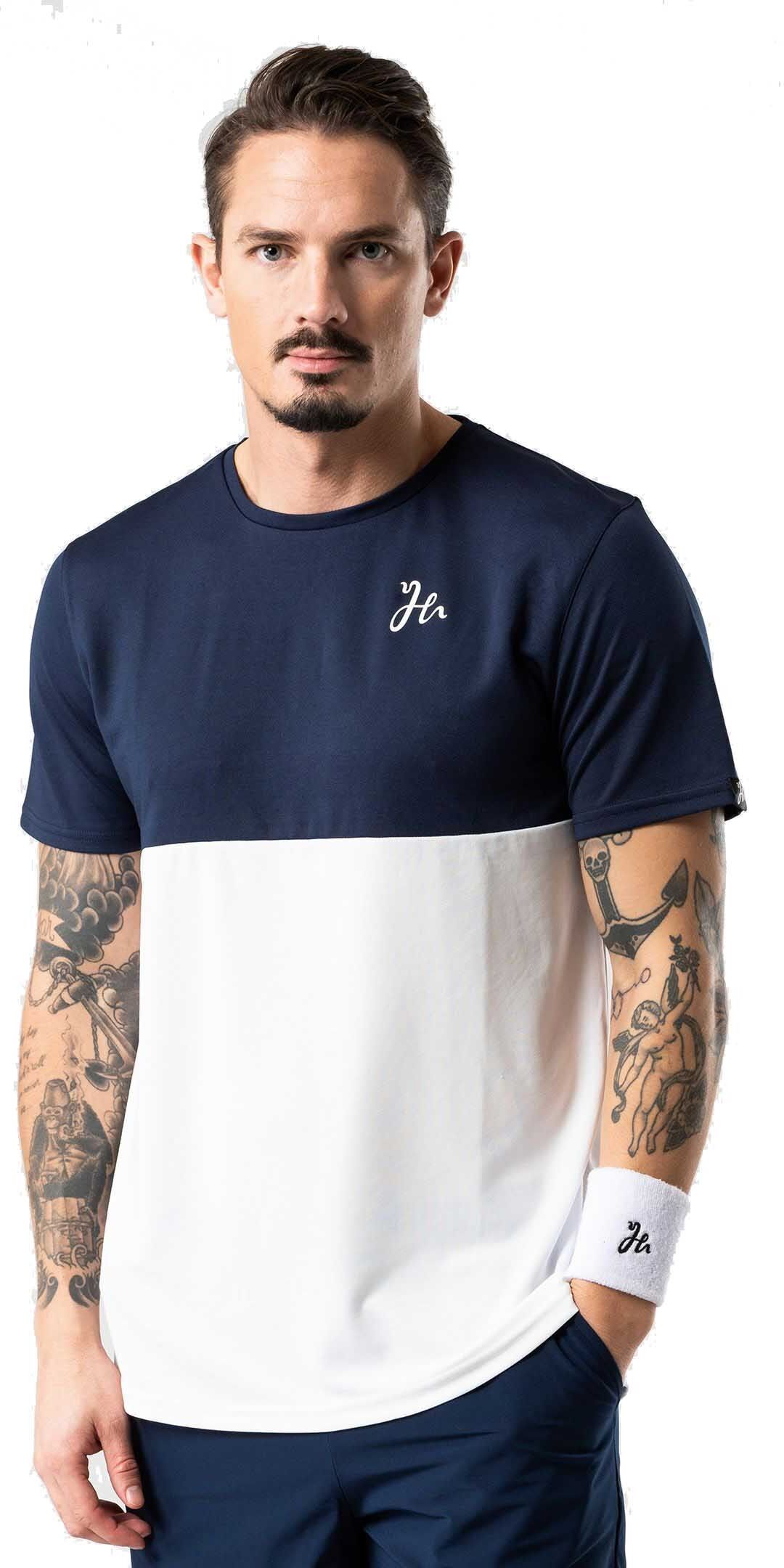 Humbleton Barry Black Tee Navy/White S