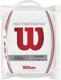 Wilson Pro Overgrip Perforated White 12-pack