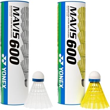 Yonex Mavis 600 1 rør Vit boll - Snabb (röd rand)