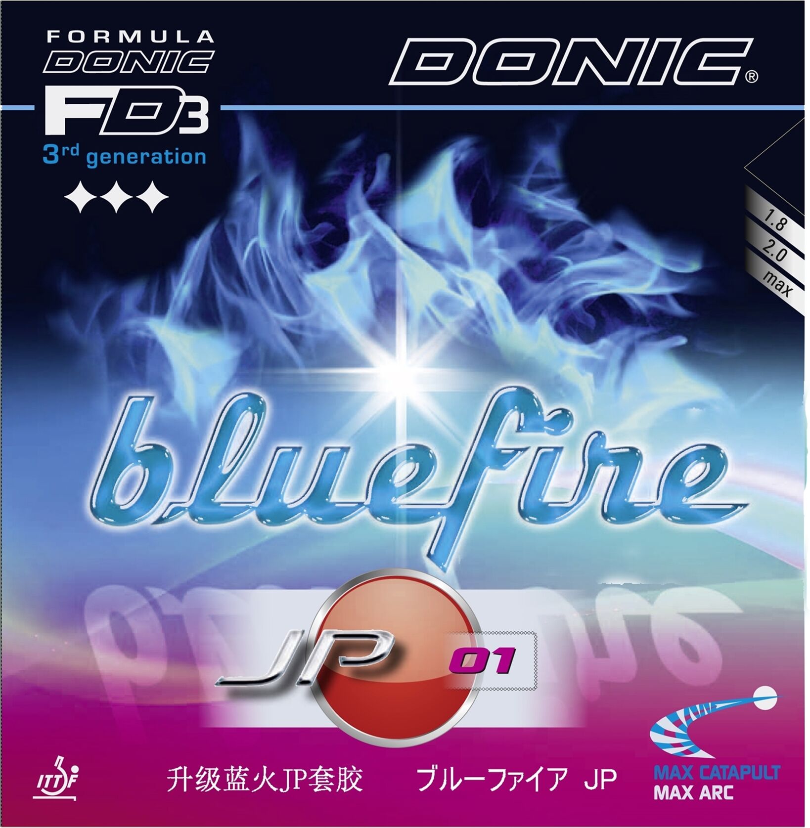 Donic Bluefire JP 01 Svart 2.0 mm