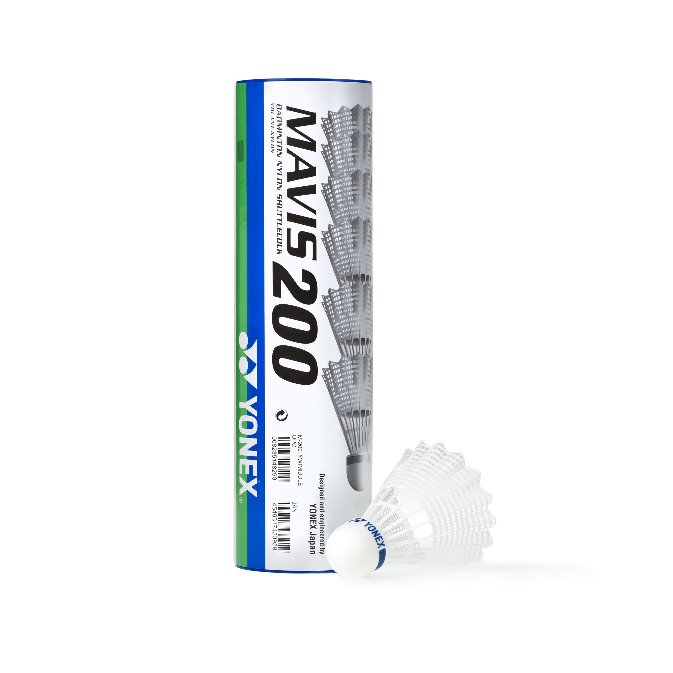 Yonex Mavis 200 Vit boll - Medium (blå rand)