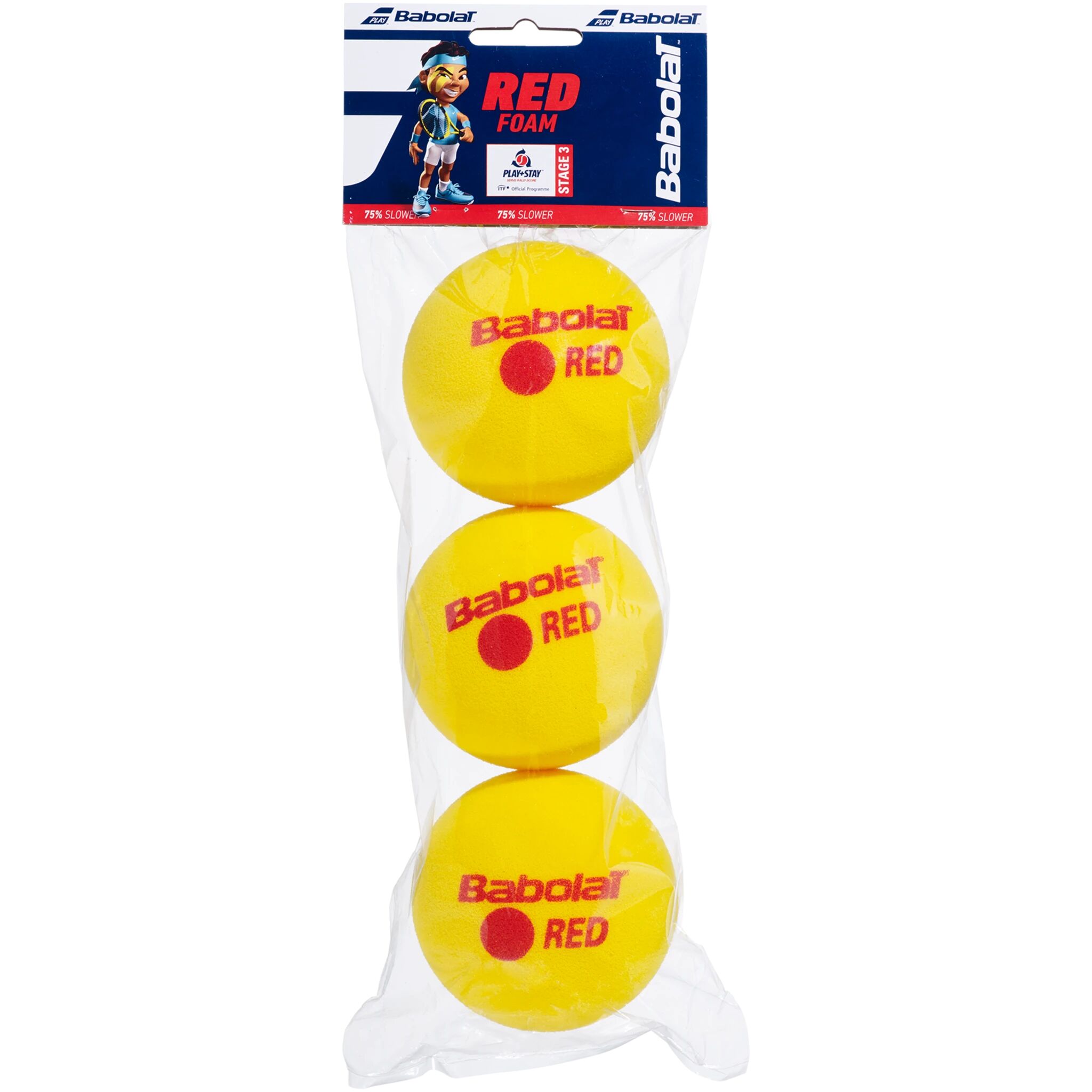 Babolat Red Foam x 3, skumgummiball 3-pack STD