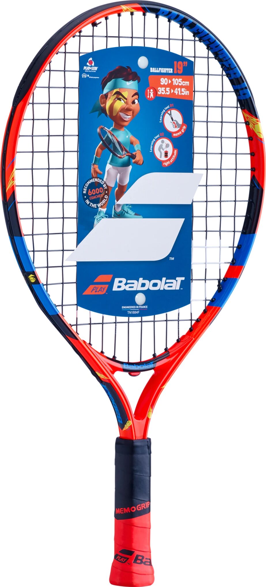 Babolat Ballfighter 19, tennisracket junior STD Orange Blue Black Ye