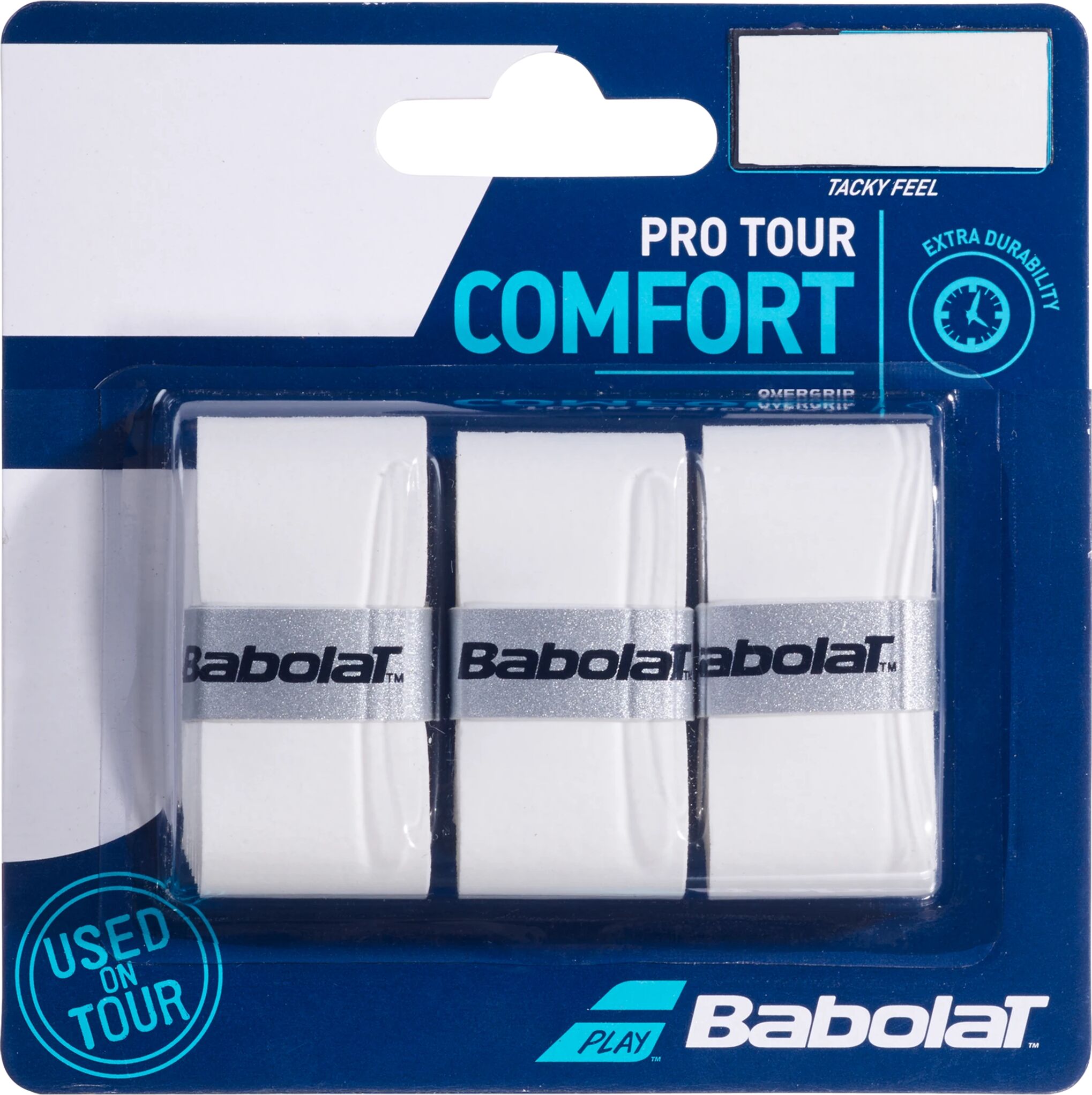 Babolat Pro Tour X 3, overgrep tennis 3-pack Hvit