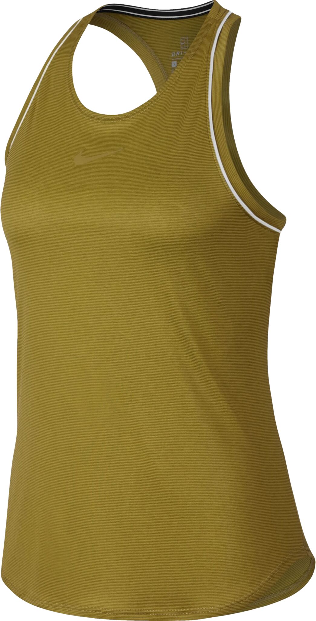 Nike Court Dry Tank, treningssinglet dame XL PEAT MOSS/WHITE/WHIT