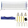 vidaXL Conjunto rede de badminton com volantes 500 x 155 cm