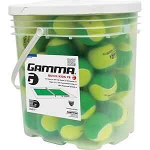 Gamma Sports Kids Training (Transition) Balls, Yellow/Green, Quick Kids 78, Bucket of 48