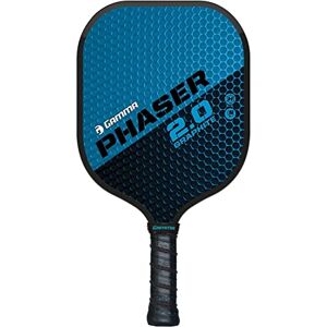 GAMMA Sports 2.0 Pickleball Paddle: Mens and Womens Textured Fiberglass Face Pickle-Ball Racquet - Indoor and Outdoor Racket: Phaser Blue, 7.9 oz