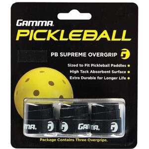 GAMMA Sports Pickleball Supreme Overgrip, Black