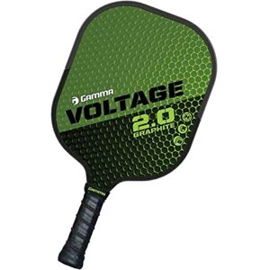 GAMMA Sports 2.0 Pickleball Paddle: Mens and Womens Textured Graphite Face Pickle-Ball Racquet - Indoor and Outdoor Racket: Voltage Green, 7.6 oz