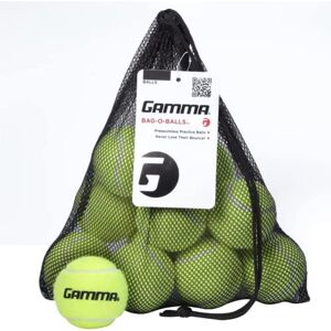 Gamma Bag of Pressureless Tennis Balls - Sturdy & Reuseable Mesh Bag with Drawstring for Easy Transport - Bag-O-Balls (12-Pack of Balls, Yellow)