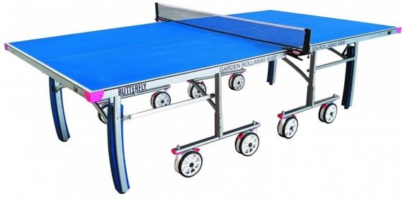 Butterfly Garden Rollaway 6000 Outdoor Table Tennis Table Blue