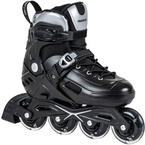 Powerslide Inlineskates »Khaan Junior NXT Black adj.« schwarz-silberfarben  39/42