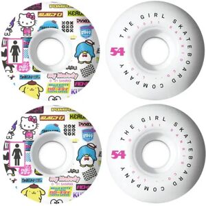 Girl Tokyo Speed 99A Skateboard Rollen 4 Stk. (54mm - Weiß/Pink/Blau)