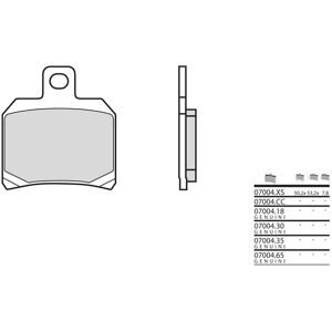 Brembo S.p.A. Bremsbeläge Scooter Sintermetall - 07004XS