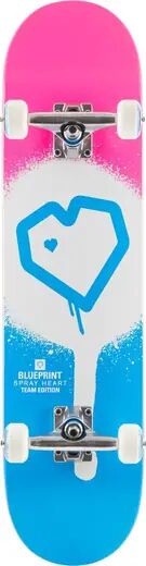 Blueprint Skateboard Komplettboard Blueprint Spray Heart V2 (Pink/Blau/Weiß)