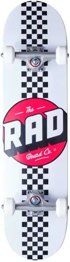 RAD Skateboards Skateboard Komplettboard RAD Checker Stripe (Weiß)