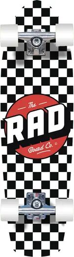 RAD Skateboards Cruiser Board Komplettboard RAD Retro Checker (Schwarz)
