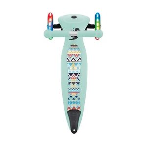 Globber Scooter Junior Foldable Lights mint-Tribal mit Leuchtrollen