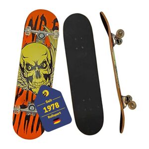 Best Sporting Skateboard Totenkopf I Skate-Board mit ABEC 7 Kugellager I hochwertige Skateboards aus Holz & Aluminum I Skateboard Erwachsene I 78,5 x 20,4 cm Skateboard Deck mit Totenkopf