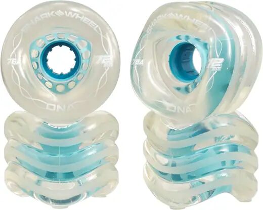 Shark Wheel Longboard Rollen Shark DNA Formula (72mm - Clear With Blue Hub)