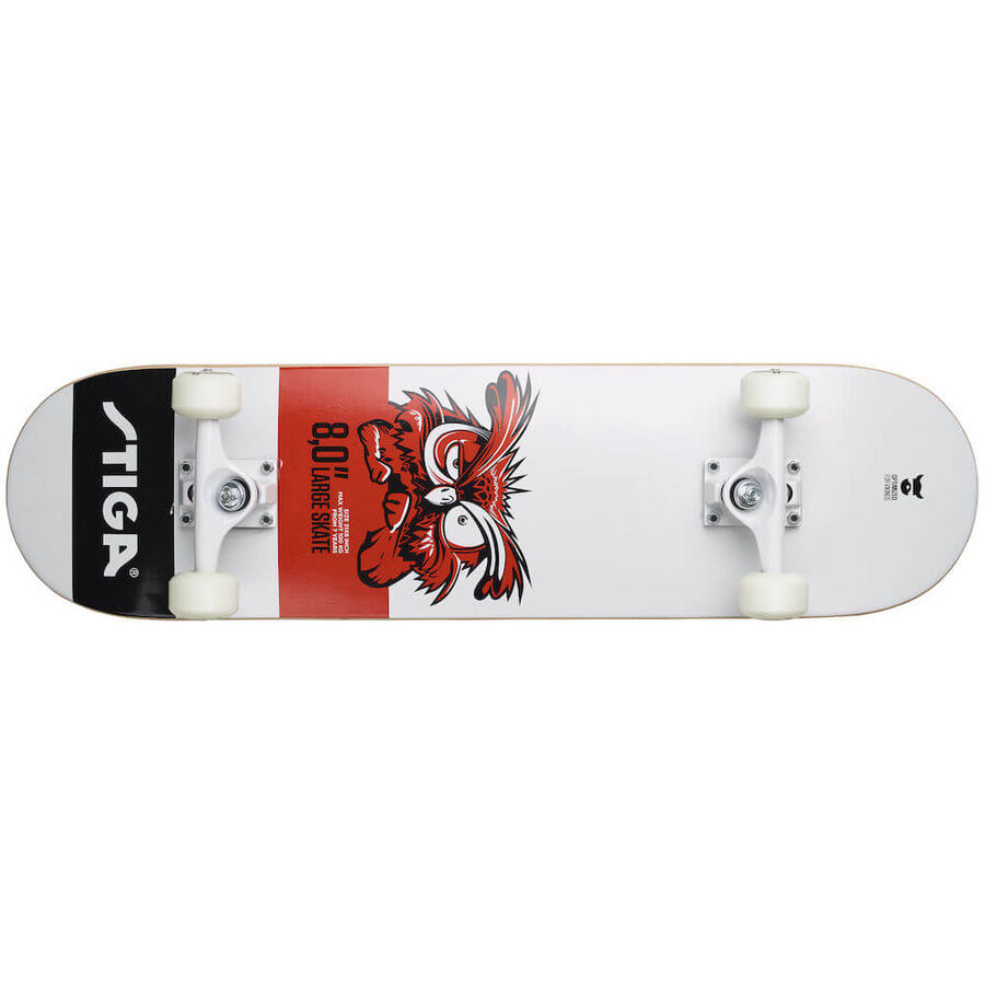 Stiga Skateboard Owl 8.0 White - One Size - unisex