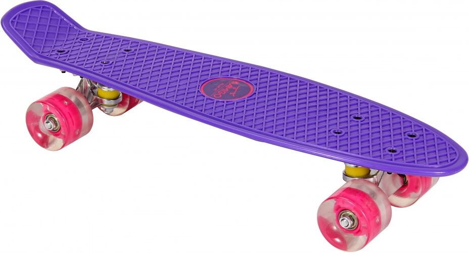 AMIGO skateboard mit LED Beleuchtung 55,5 cm violett/rosa