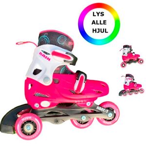 Legbilligt.dk Rask 3 I 1 Pink Led Rulleskøjter Str. 30 - 33 Rulleskøjter