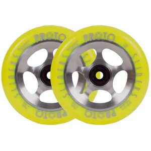 Proto Sliders Starbright Hjul Til Løbehjul 2-Pak (110mm - Yellow On Raw)