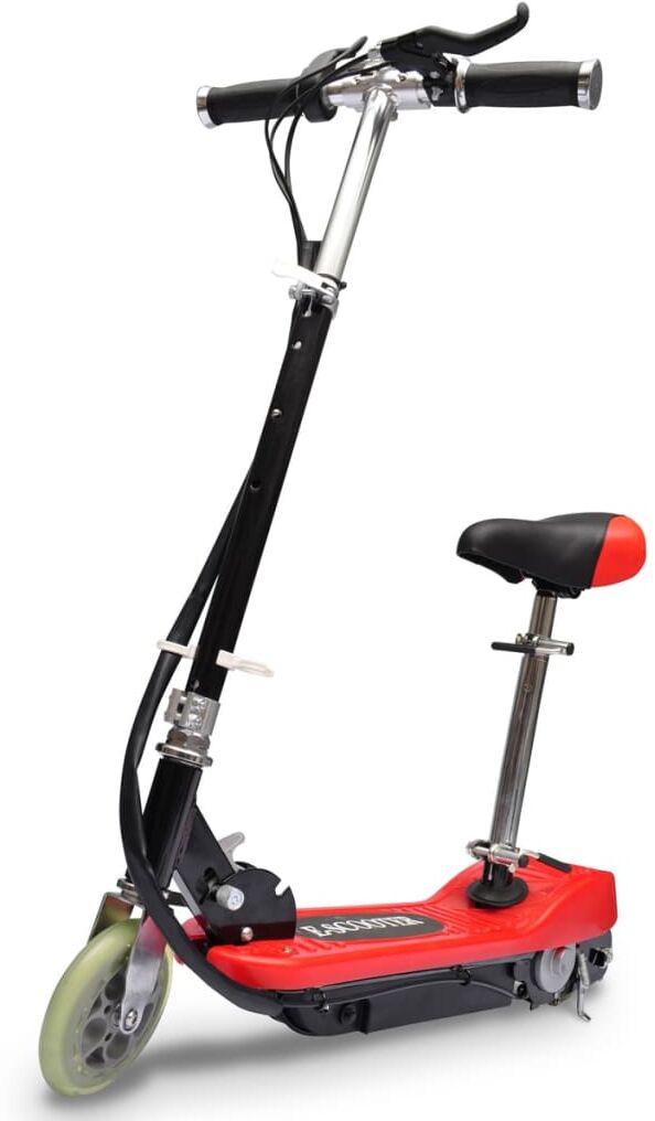 vidaXL Patinete eléctrico con asiento rojo 120 W