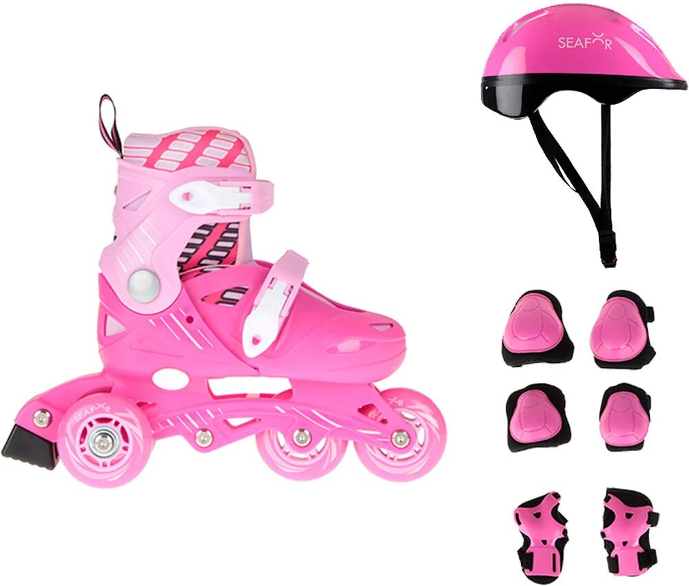 Seafor skating set patines infantiles Rosa (31)