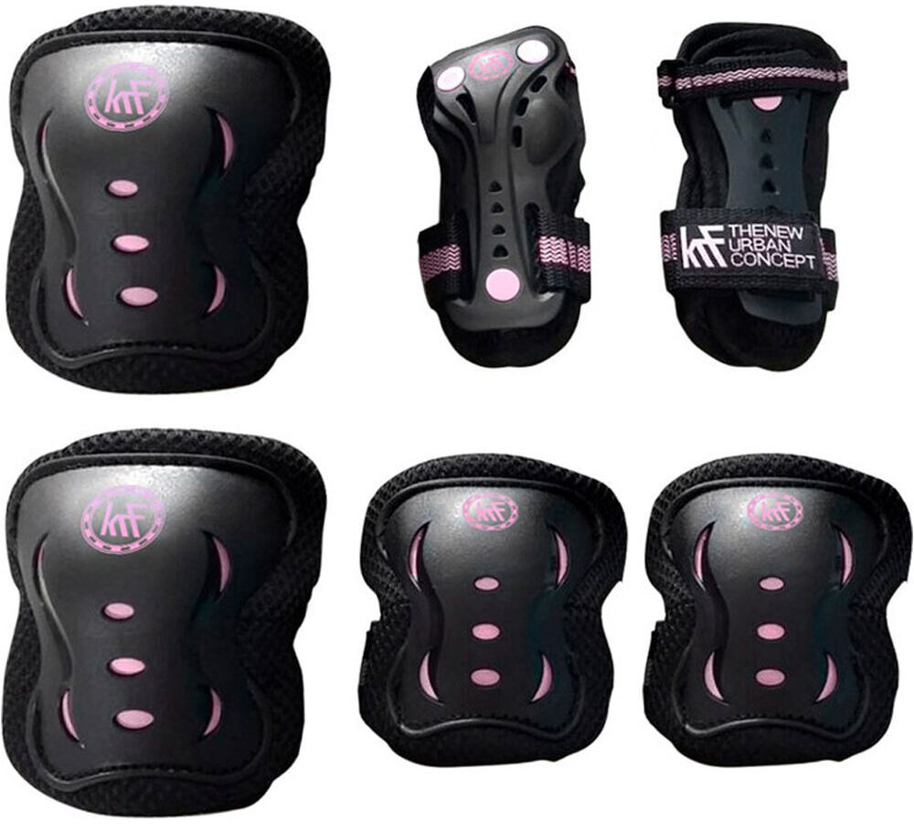 Krf prot 13 set protec jr new set protección skate niño Negro (S)