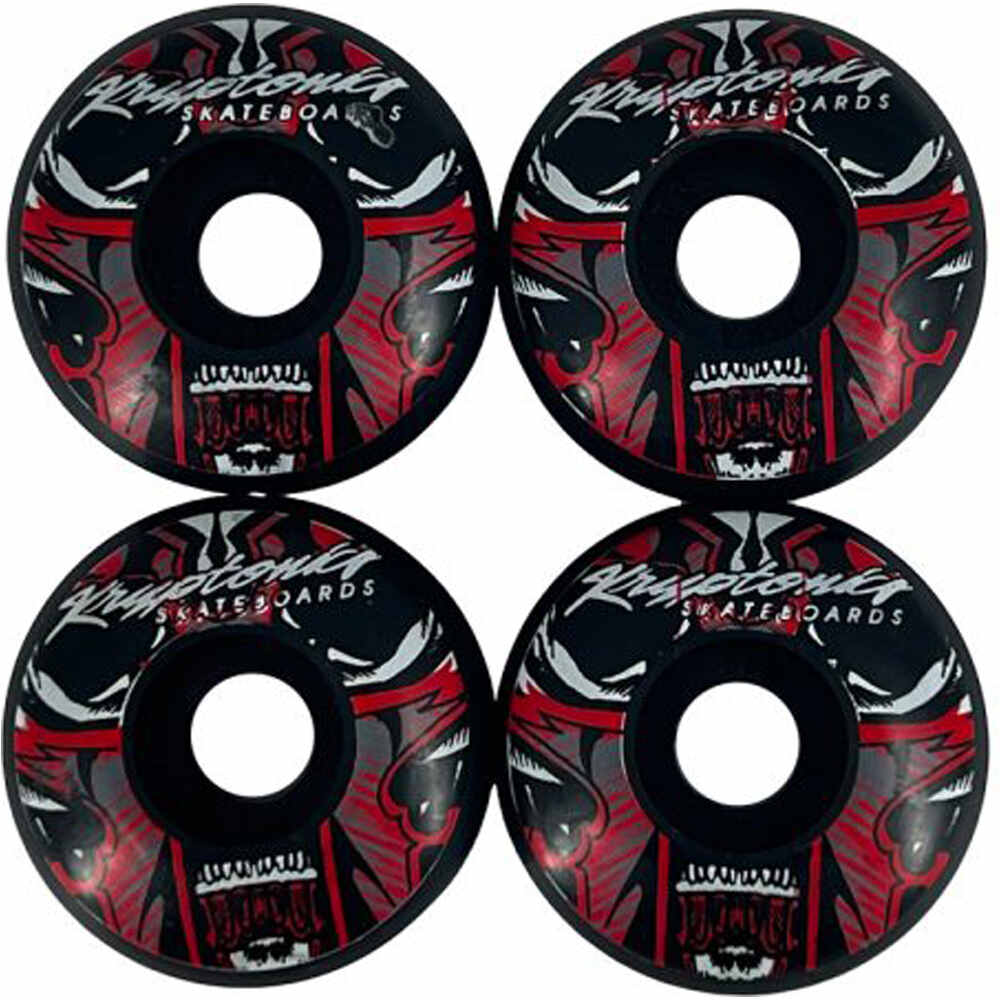 Kriptonics ruedas skateboard 53mm pack 4 ruedas skate Negro (UNICA)