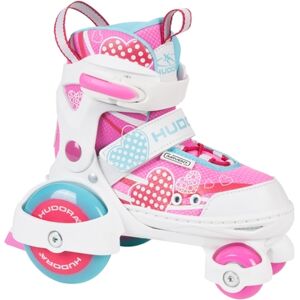 HUDORA® Patins a roulettes enfant My First Quad rose